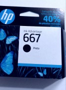 CARTUCHO HP 667 PRETO 2ML - PROMOÇÃO - R$ 65,00